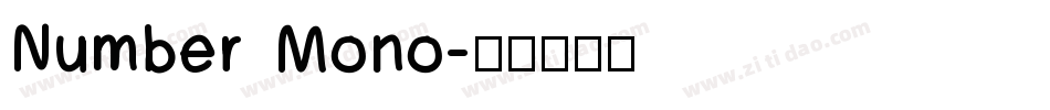 Number Mono字体转换